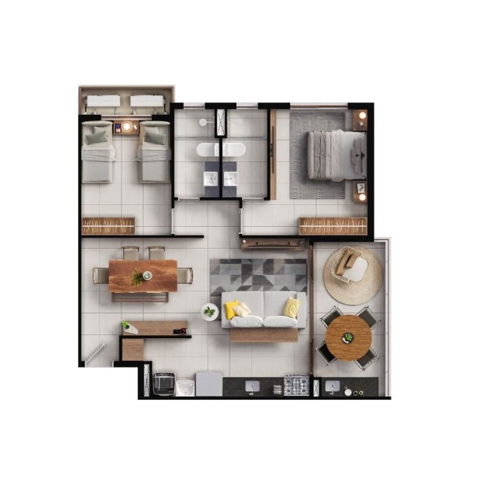 Apartamento, 2 quartos, 69 m² - Foto 3