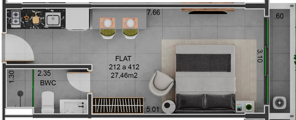 Apartamento, 1 quarto, 37 m² - Foto 15