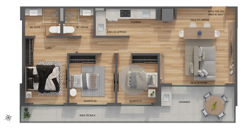 Apartamento, 3 quartos, 81 m² - Foto 10