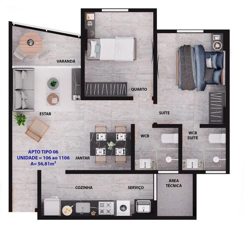 Apartamento, 2 quartos, 57 m² - Foto 12