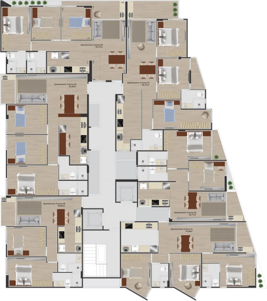 Apartamento, 2 quartos, 58 m² - Foto 1