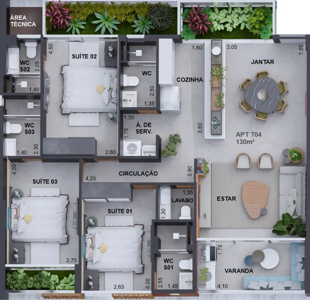Apartamento, 3 quartos, 226 m² - Foto 9