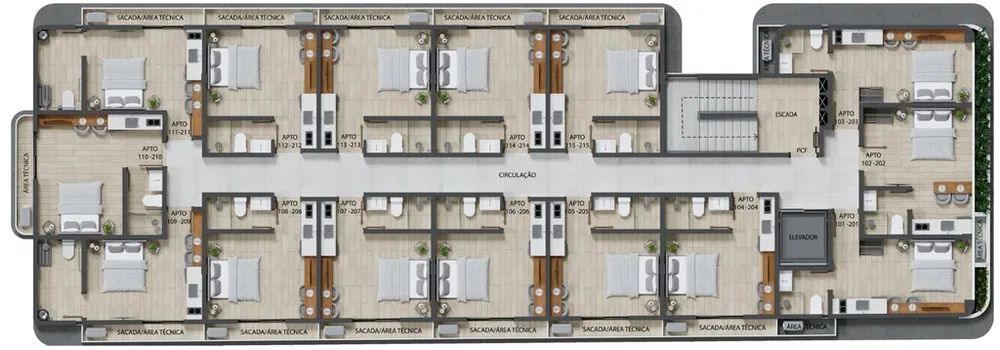 Apartamento, 1 quarto, 19 m² - Foto 12