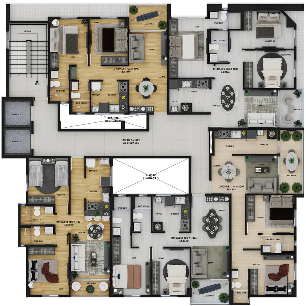 Apartamento, 2 quartos, 54 m² - Foto 14