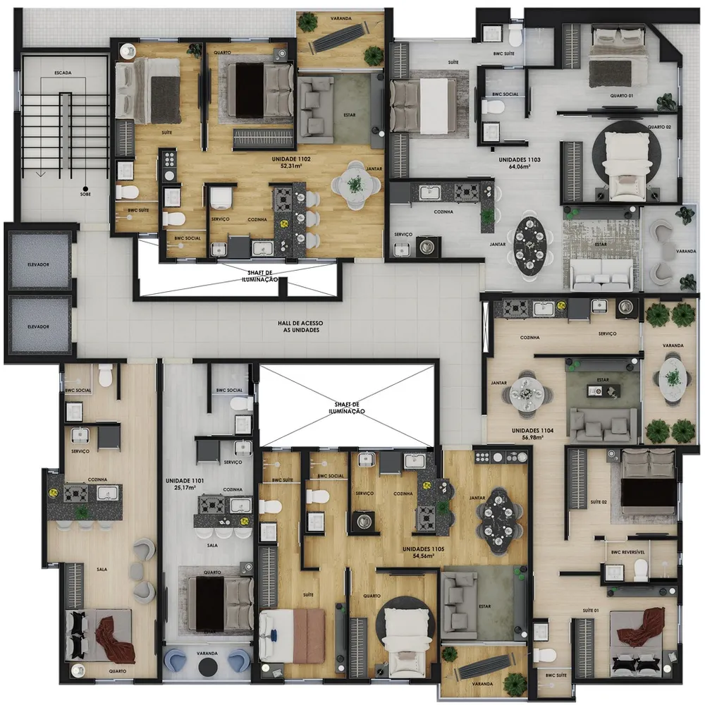 Apartamento, 2 quartos, 54 m² - Foto 11
