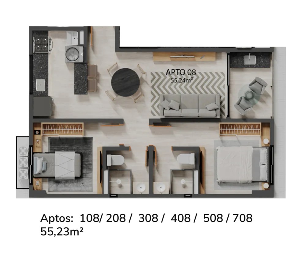 Apartamento, 3 quartos, 106 m² - Foto 1