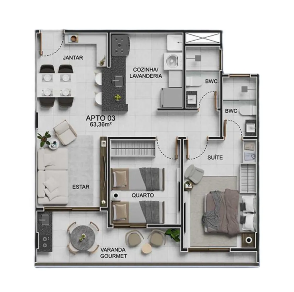 Apartamento, 2 quartos, 60 m² - Foto 16