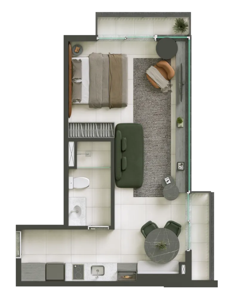 Apartamento, 1 quarto, 39 m² - Foto 2