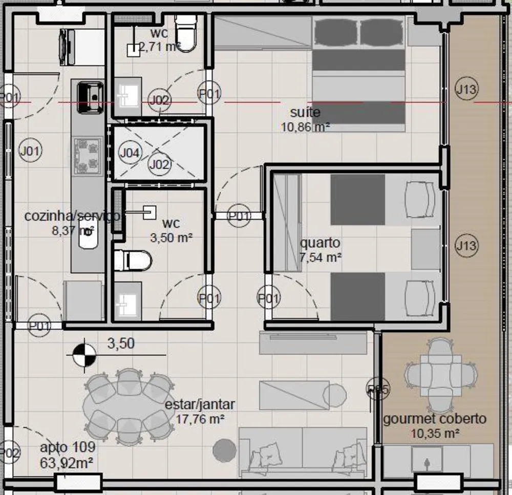 Apartamento, 2 quartos, 64 m² - Foto 13