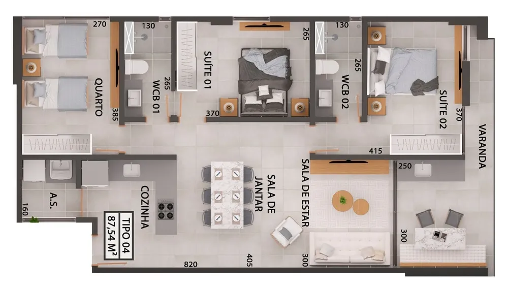 Cobertura, 3 quartos, 208 m² - Foto 2
