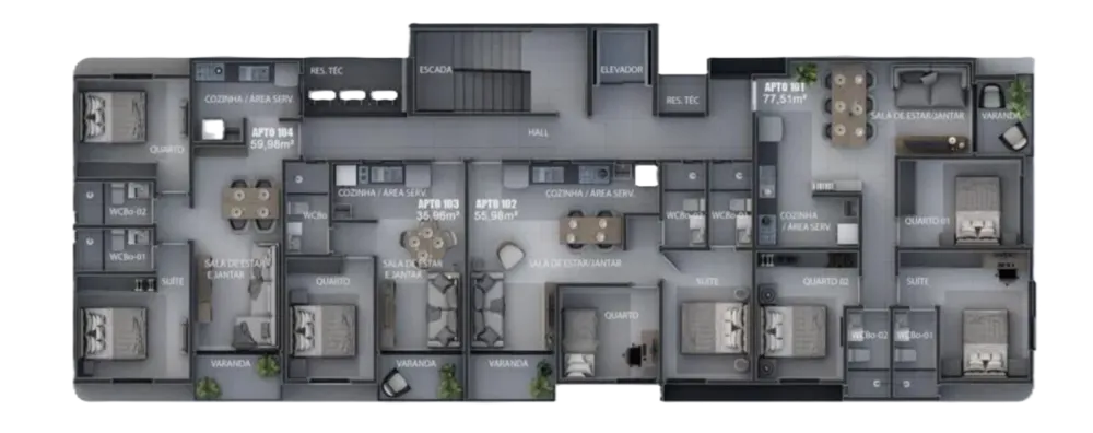 Apartamento, 1 quarto, 49 m² - Foto 13