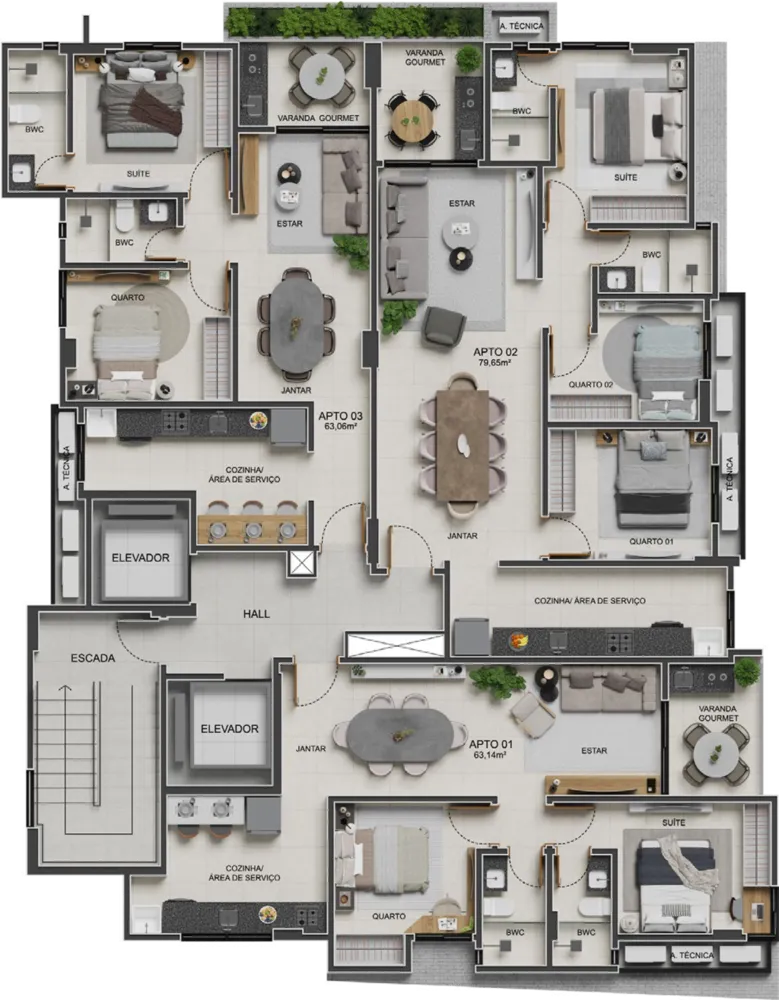 Apartamento, 2 quartos, 63 m² - Foto 7