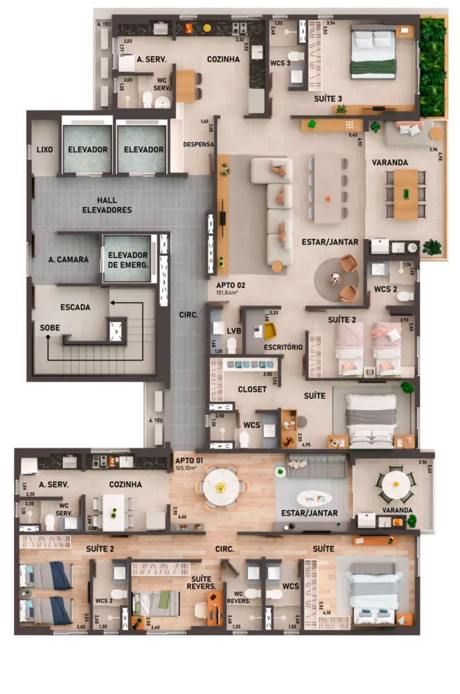 Apartamento, 2 quartos, 68 m² - Foto 9