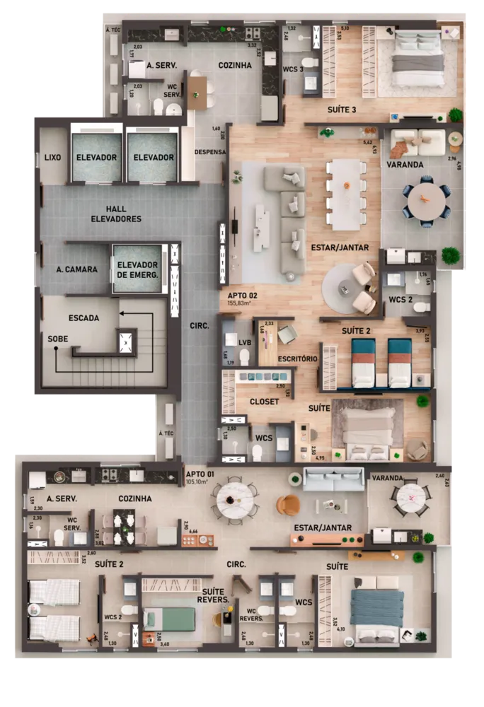 Apartamento, 2 quartos, 68 m² - Foto 12