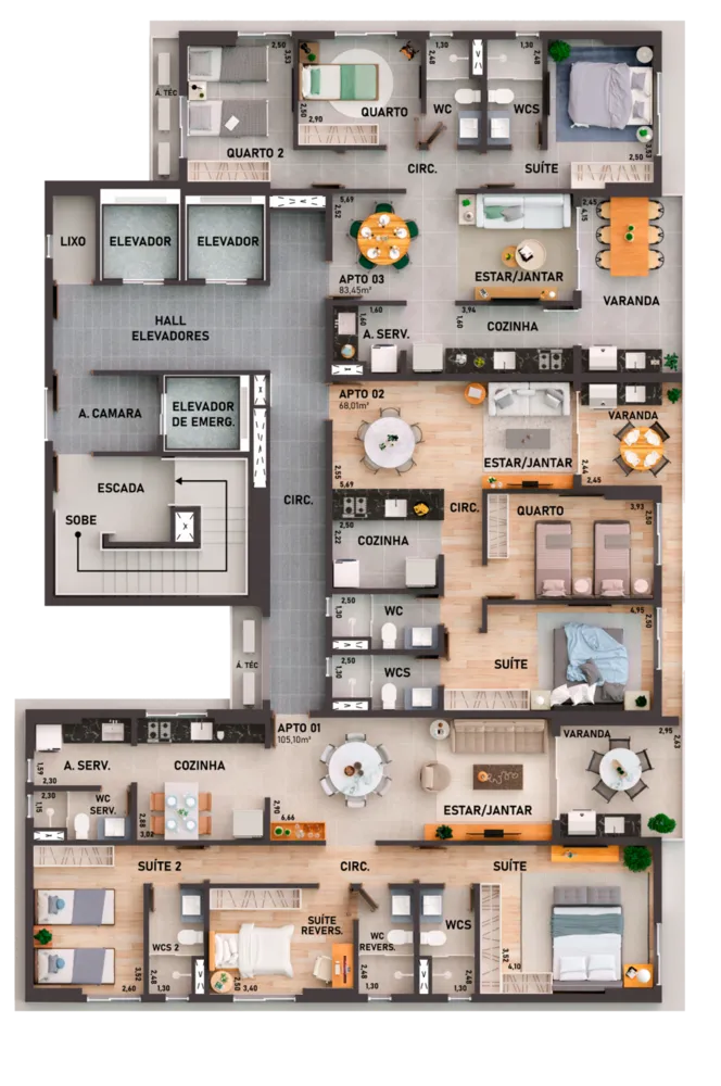 Apartamento, 2 quartos, 68 m² - Foto 8