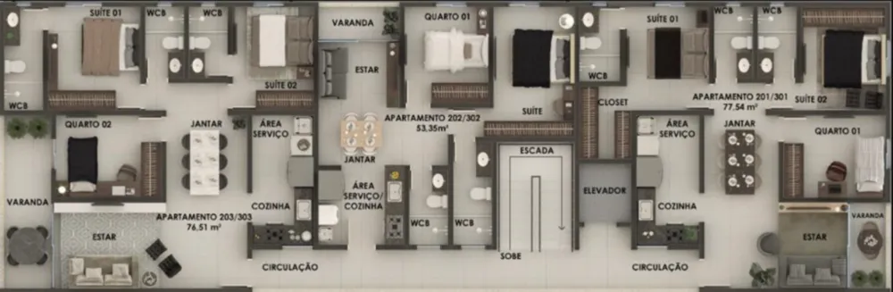 Cobertura, 3 quartos, 113 m² - Foto 6
