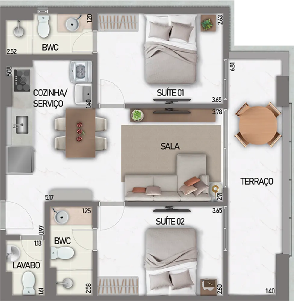 Apartamento, 2 quartos, 66 m² - Foto 8