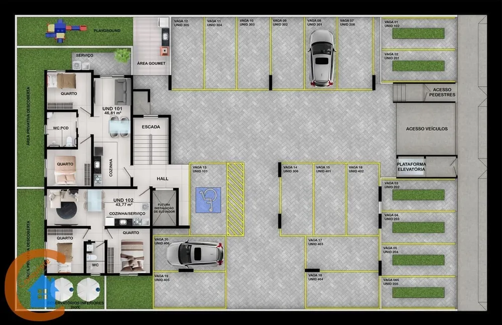 Apartamento, 2 quartos, 45 m² - Foto 3