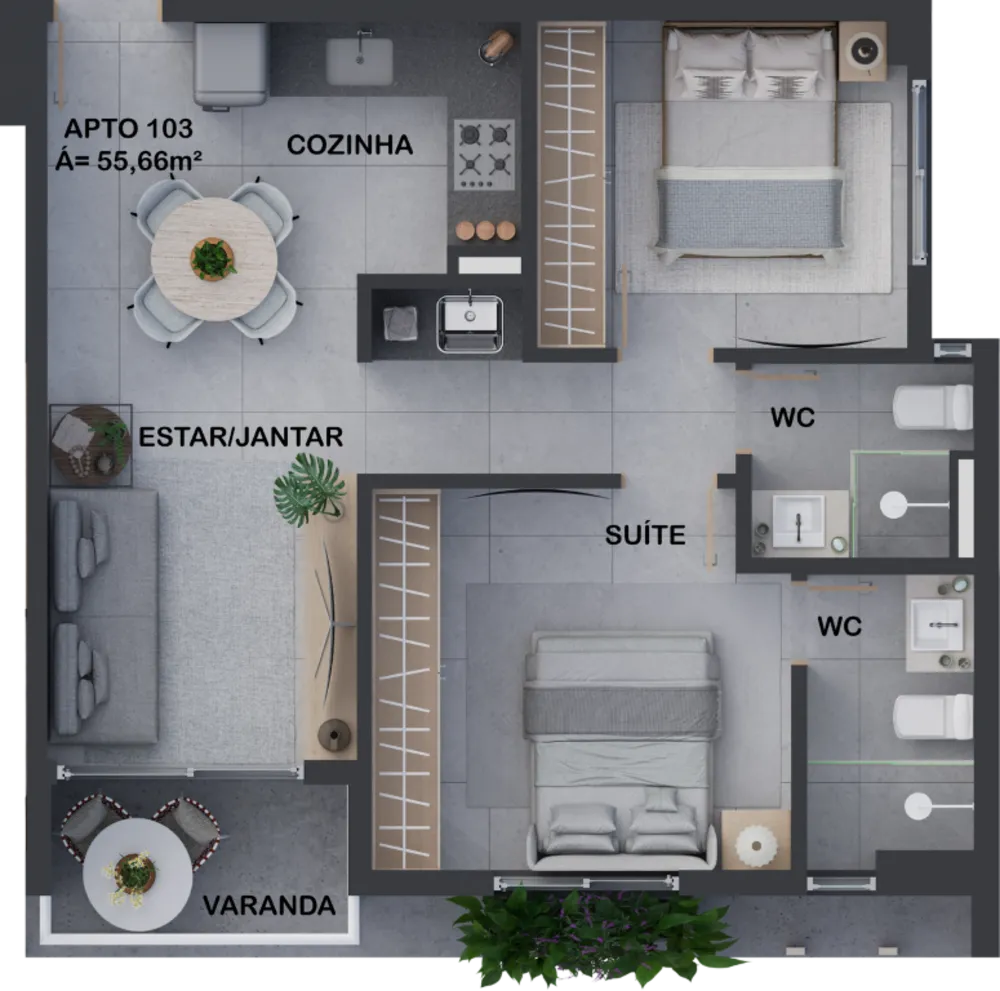 Apartamento, 2 quartos, 55 m² - Foto 15