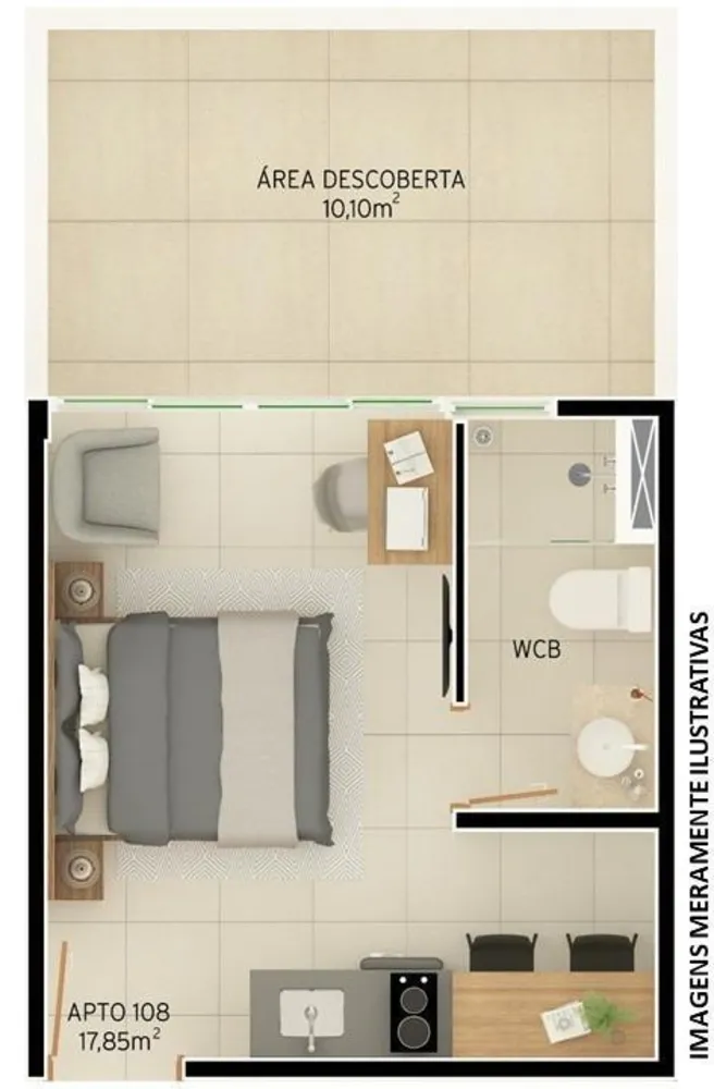 Apartamento, 1 quarto, 21 m² - Foto 13