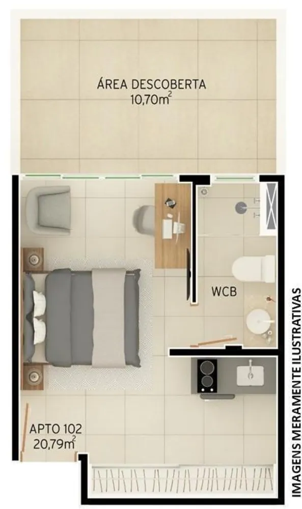 Apartamento, 1 quarto, 21 m² - Foto 14