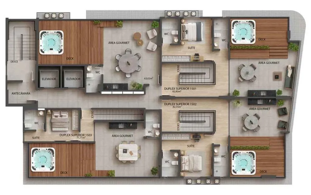 Cobertura, 3 quartos, 167 m² - Foto 12