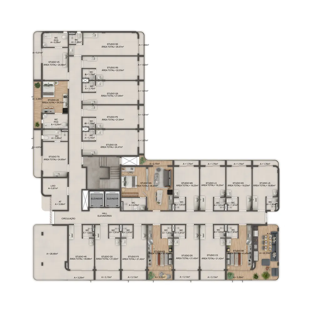 Apartamento, 1 quarto, 49 m² - Foto 13