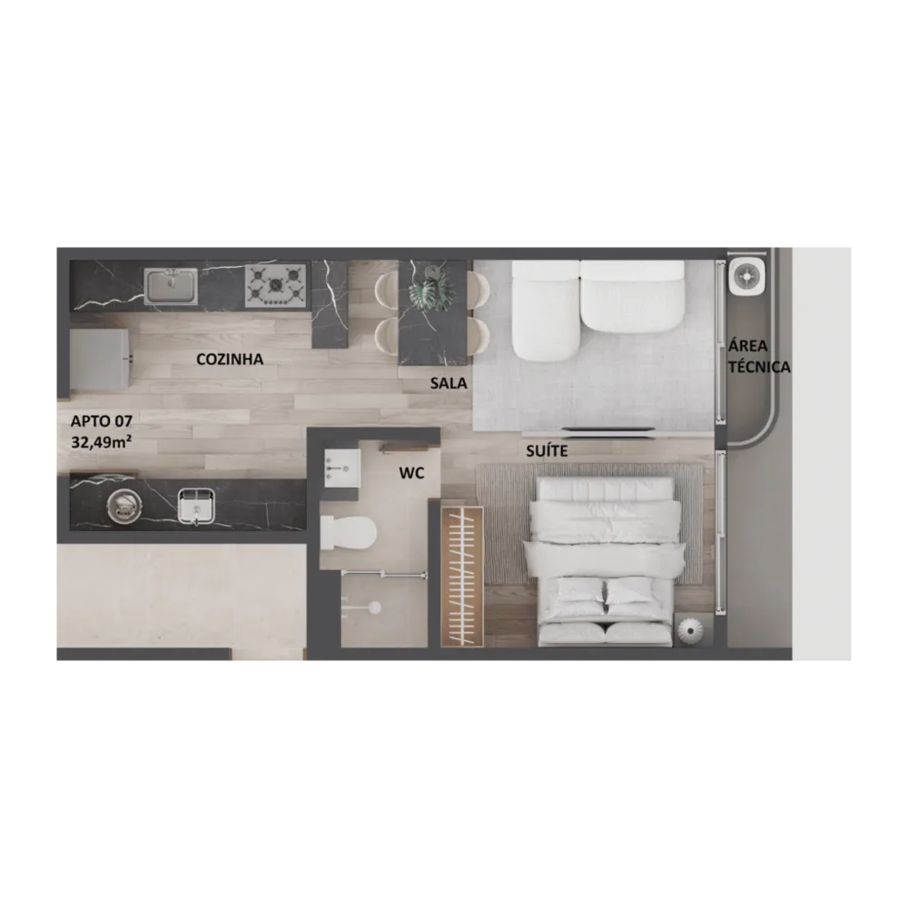 Apartamento, 2 quartos, 57 m² - Foto 9