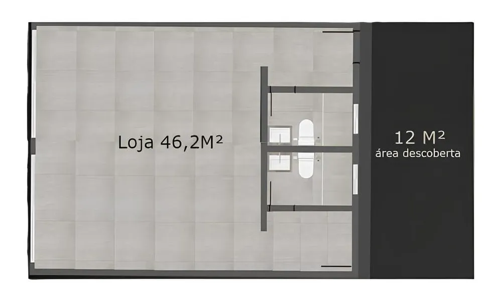 Loja-Salão, 46 m² - Foto 3