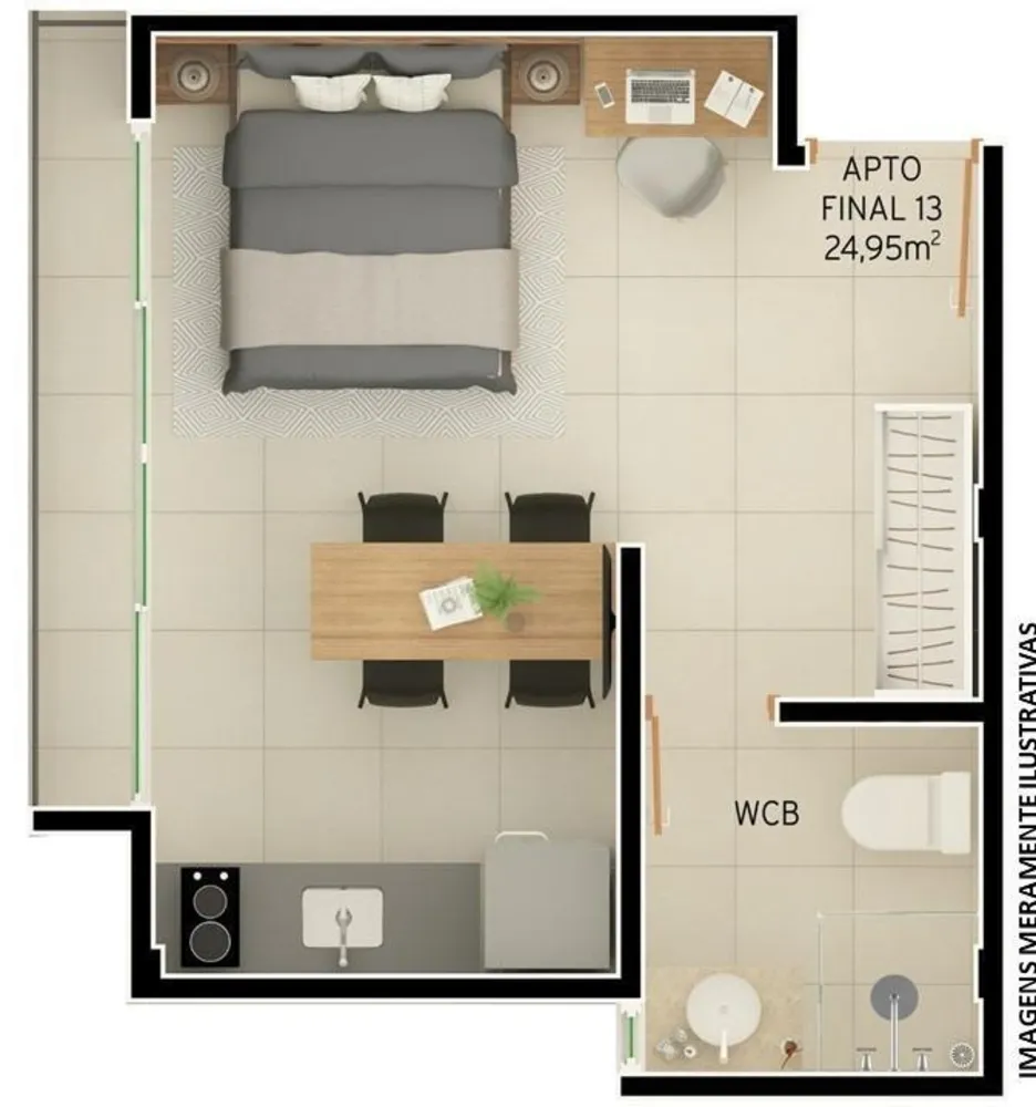 Apartamento, 1 quarto, 27 m² - Foto 11