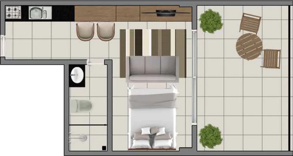 Apartamento, 1 quarto, 27 m² - Foto 12