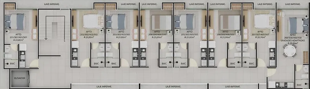 Apartamento, 1 quarto, 21 m² - Foto 6