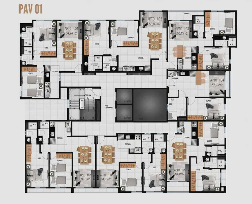 Apartamento, 1 quarto, 32 m² - Foto 14