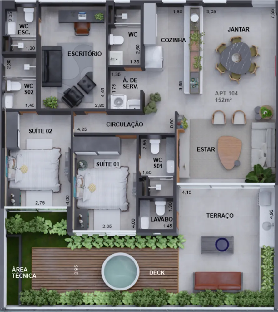 Apartamento, 3 quartos, 226 m² - Foto 14