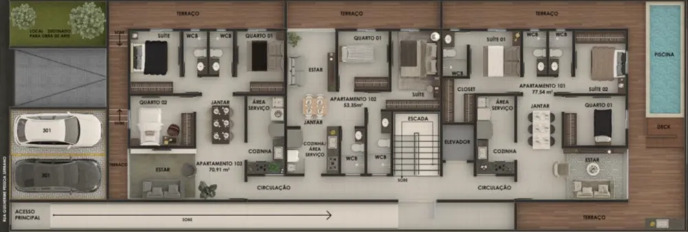 Cobertura, 3 quartos, 107 m² - Foto 5