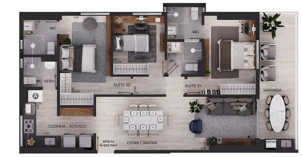 Apartamento, 3 quartos, 94 m² - Foto 12