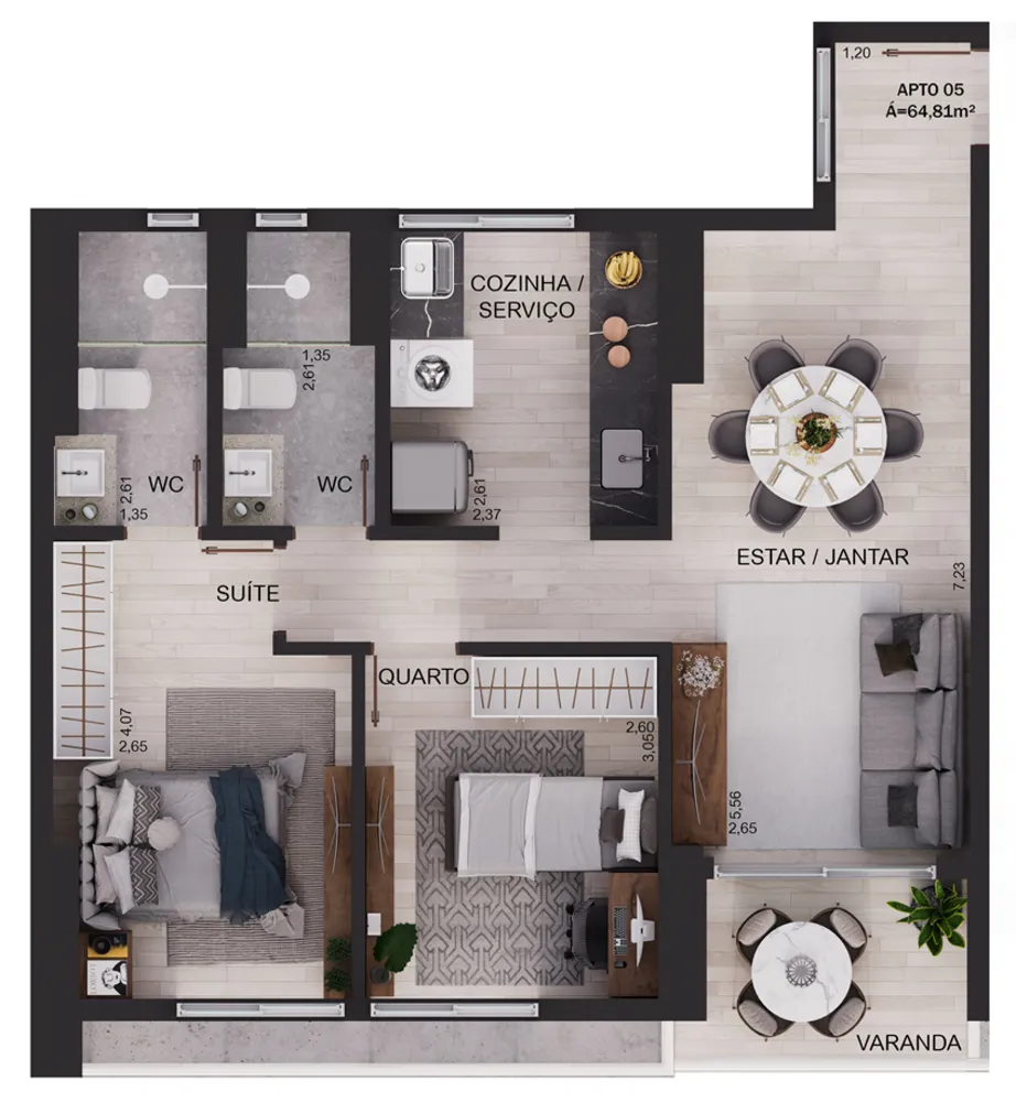 Apartamento, 2 quartos, 64 m² - Foto 11