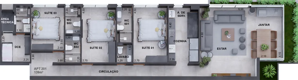 Apartamento, 2 quartos, 168 m² - Foto 13