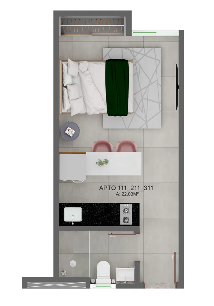 Apartamento, 1 quarto, 40 m² - Foto 11