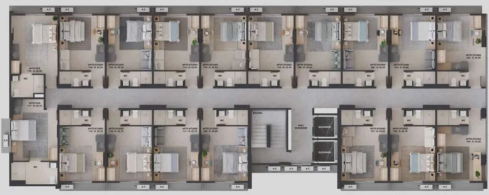 Apartamento, 1 quarto, 34 m² - Foto 10