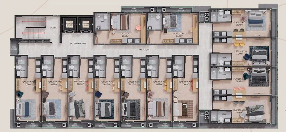 Apartamento, 1 quarto, 26 m² - Foto 7
