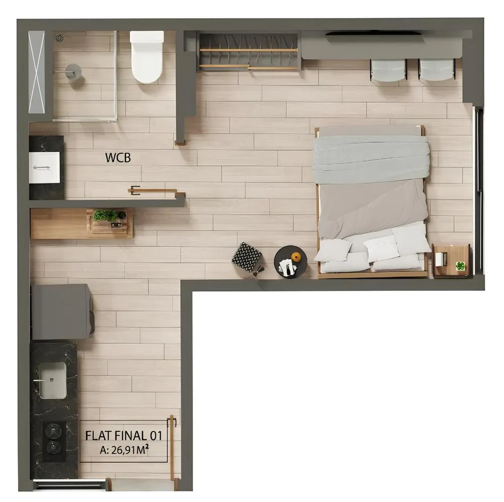 Cobertura, 1 quarto, 65 m² - Foto 17