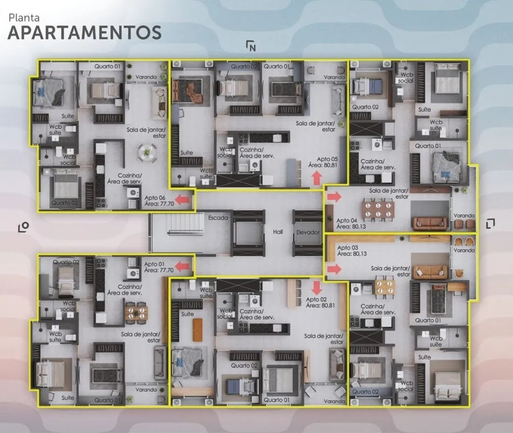 Apartamento, 3 quartos, 77 m² - Foto 13