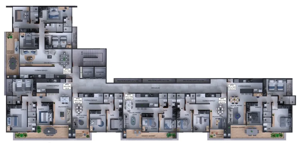 Apartamento, 2 quartos, 59 m² - Foto 7
