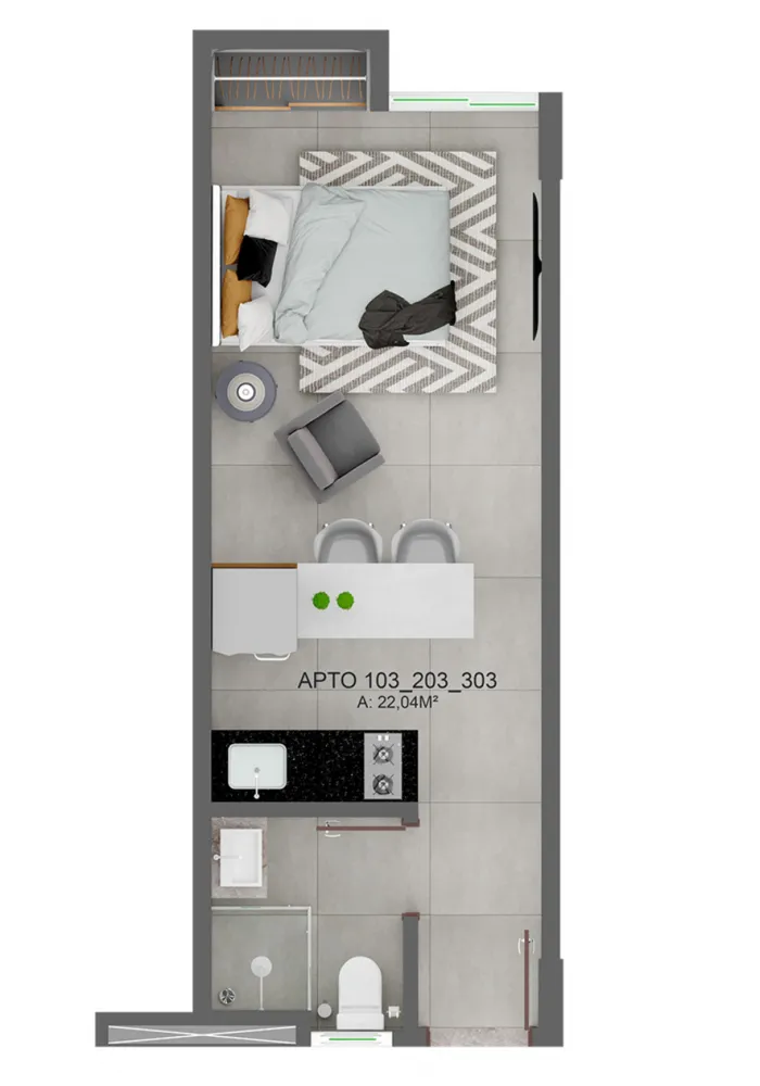 Apartamento, 1 quarto, 22 m² - Foto 14