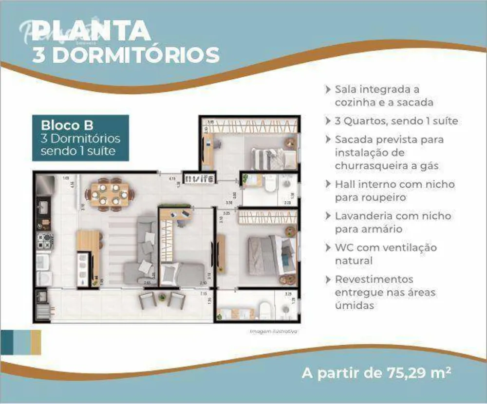 Apartamento, 3 quartos, 75 m² - Foto 4