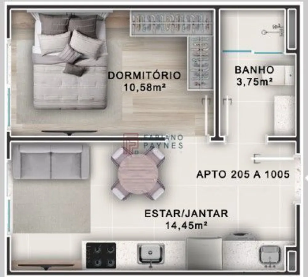 Apartamento, 1 quarto, 31 m² - Foto 3