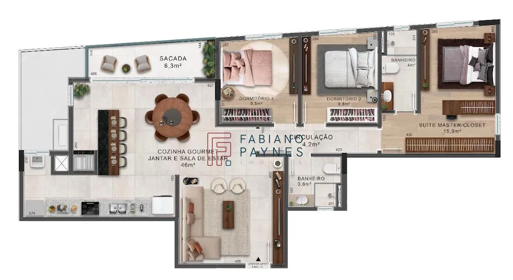 Apartamento, 3 quartos, 114 m² - Foto 1