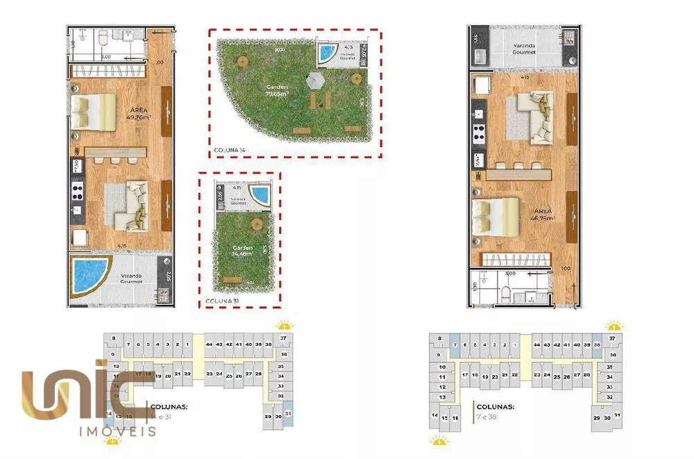 Apartamento, 1 quarto, 46 m² - Foto 2