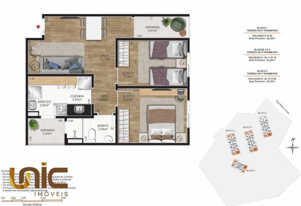 Apartamento, 2 quartos, 52 m² - Foto 7